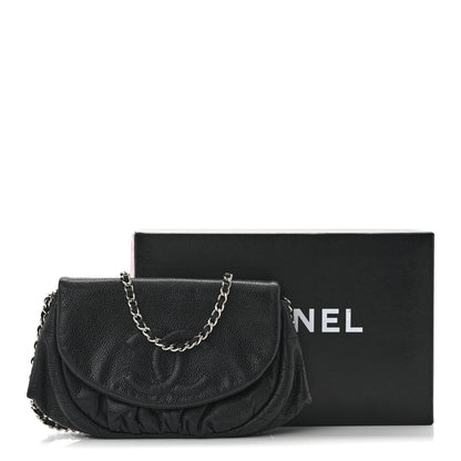 Chanel Caviar Half Moon Wallet On Chain WOC Black 14 of 14