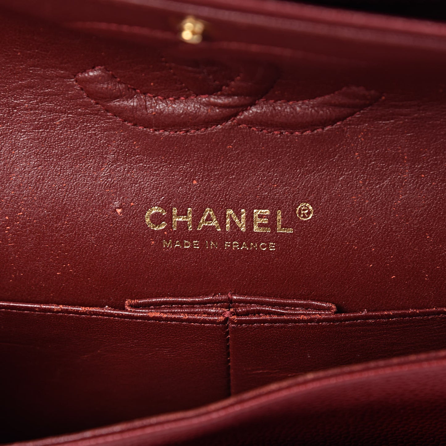 Caviar Quilted Medium Double Flap Red