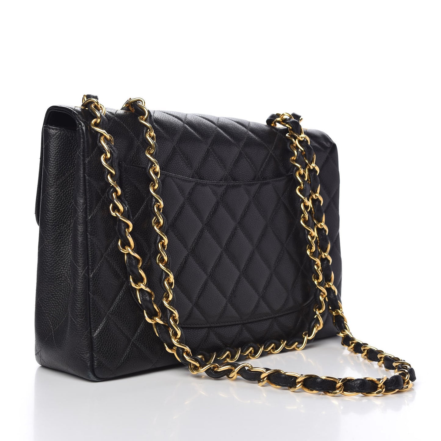 Caviar Quilted Jumbo Single Flap Black