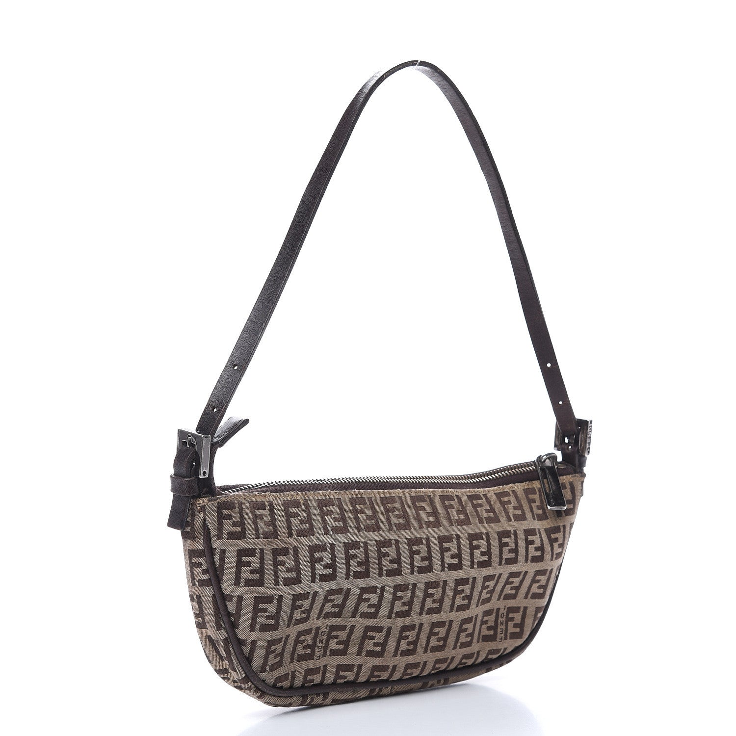 Fendi Zucchino Pochette Dark Brown 3 of 12