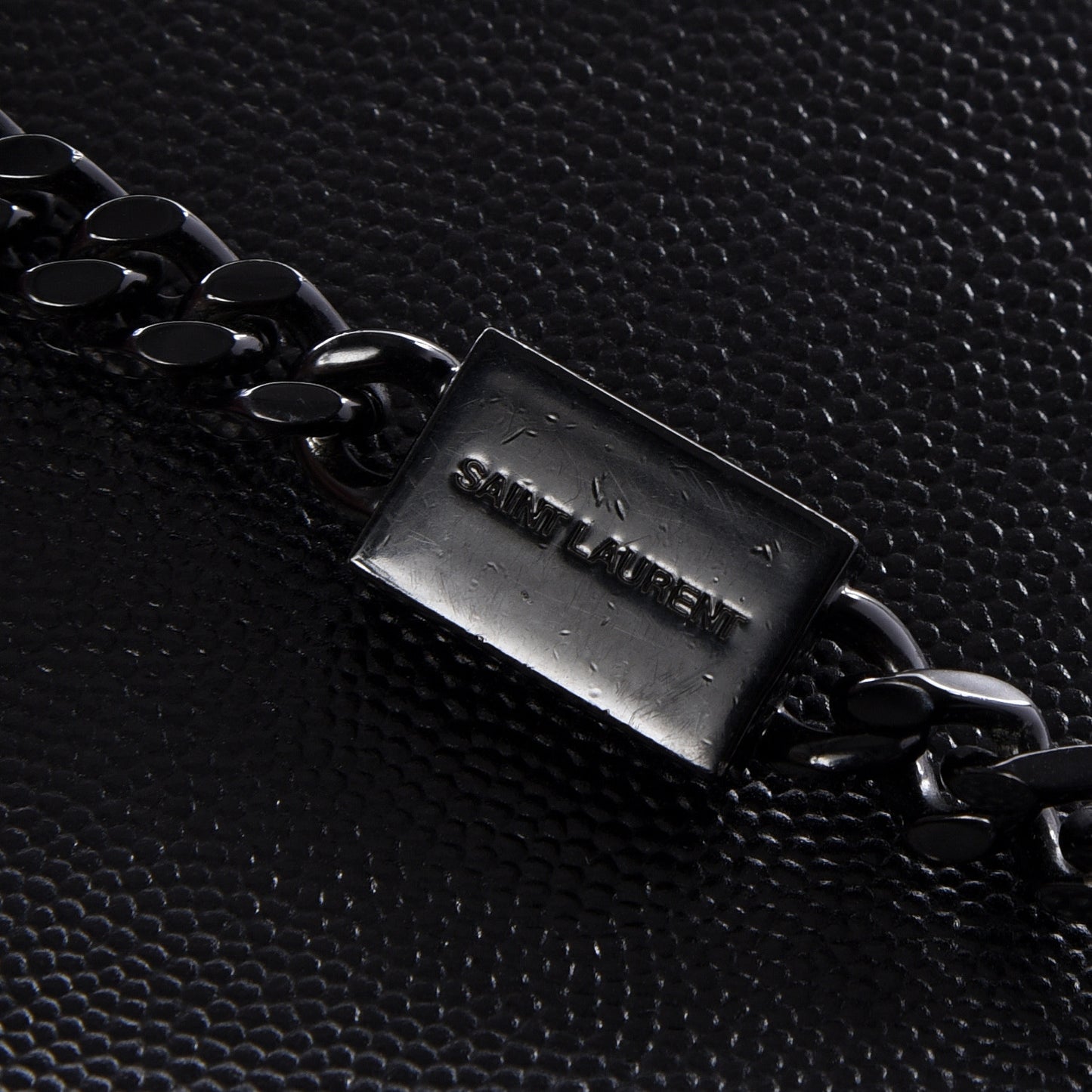 Grain De Poudre Medium Classic Monogram Kate Satchel Black