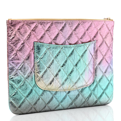 Chanel Metallic Goatskin Quilted Medium 2.55 Reissue Cosmetic Case Multicolor 2 of 4