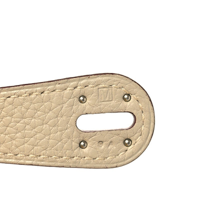 Hermes Taurillon Clemence Bi-Color Lindy 30 Jaune Soleil Parchemin 7 of 10