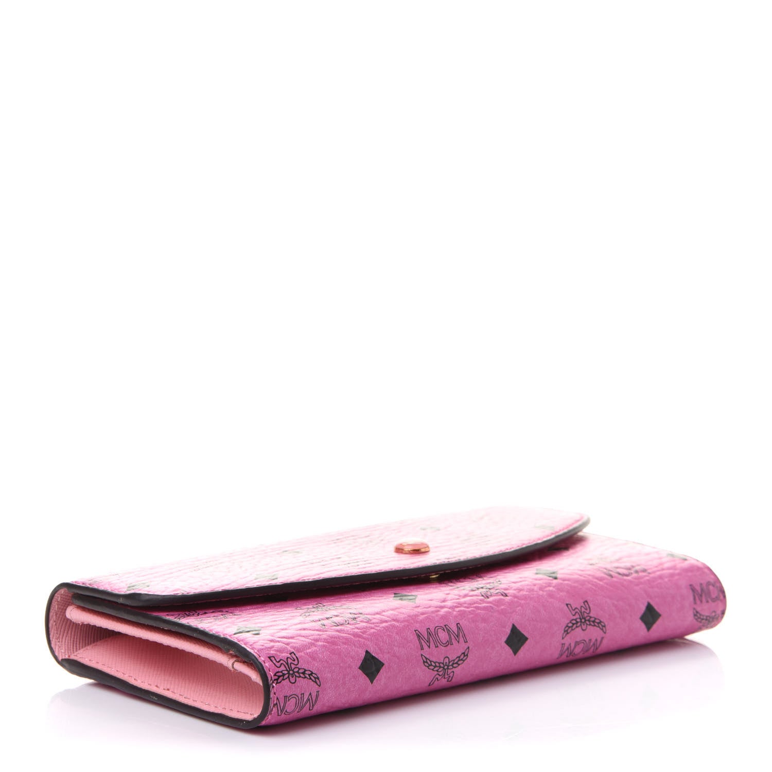 MCM Visetos Flap Wallet Pink 4 of 7