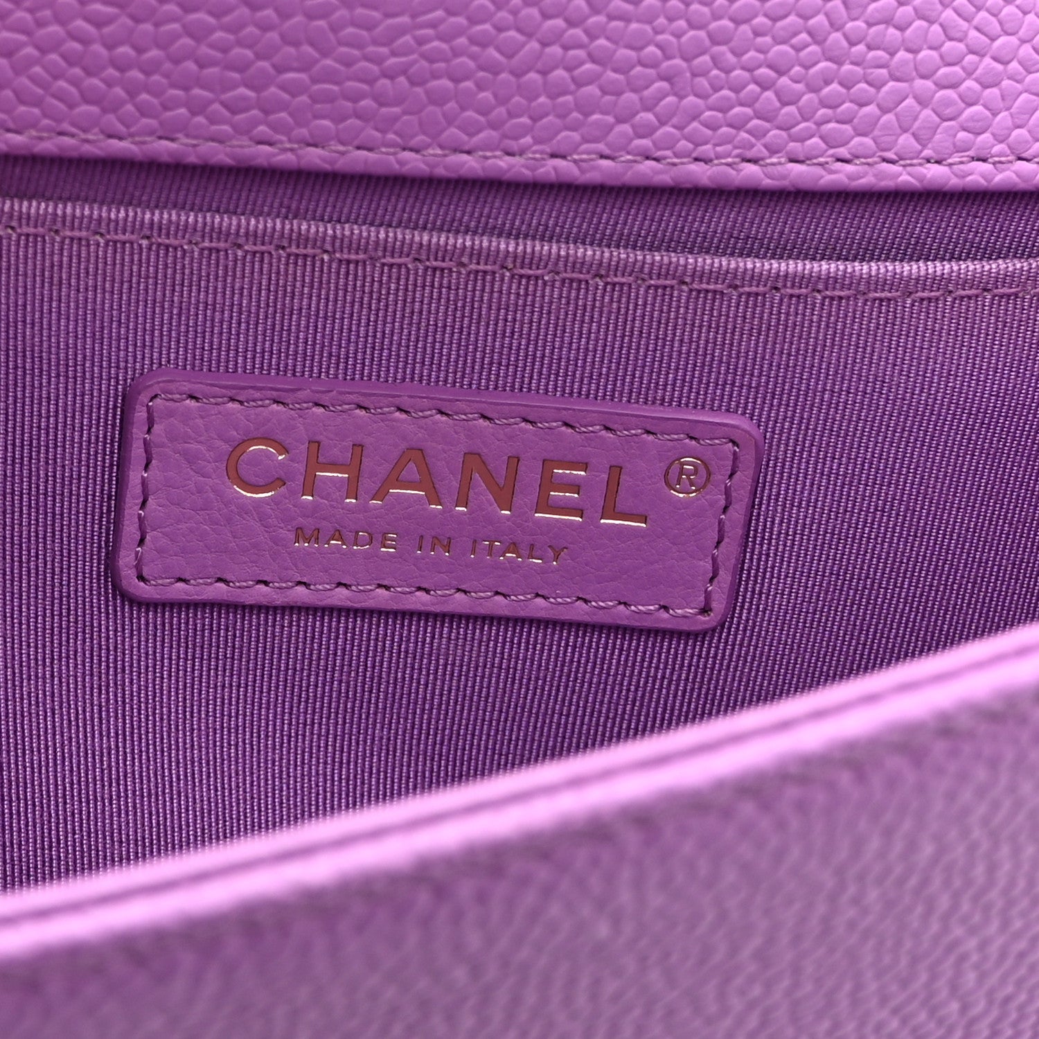 Chanel Caviar Quilted Small Boy Flap Purple 6 of 10