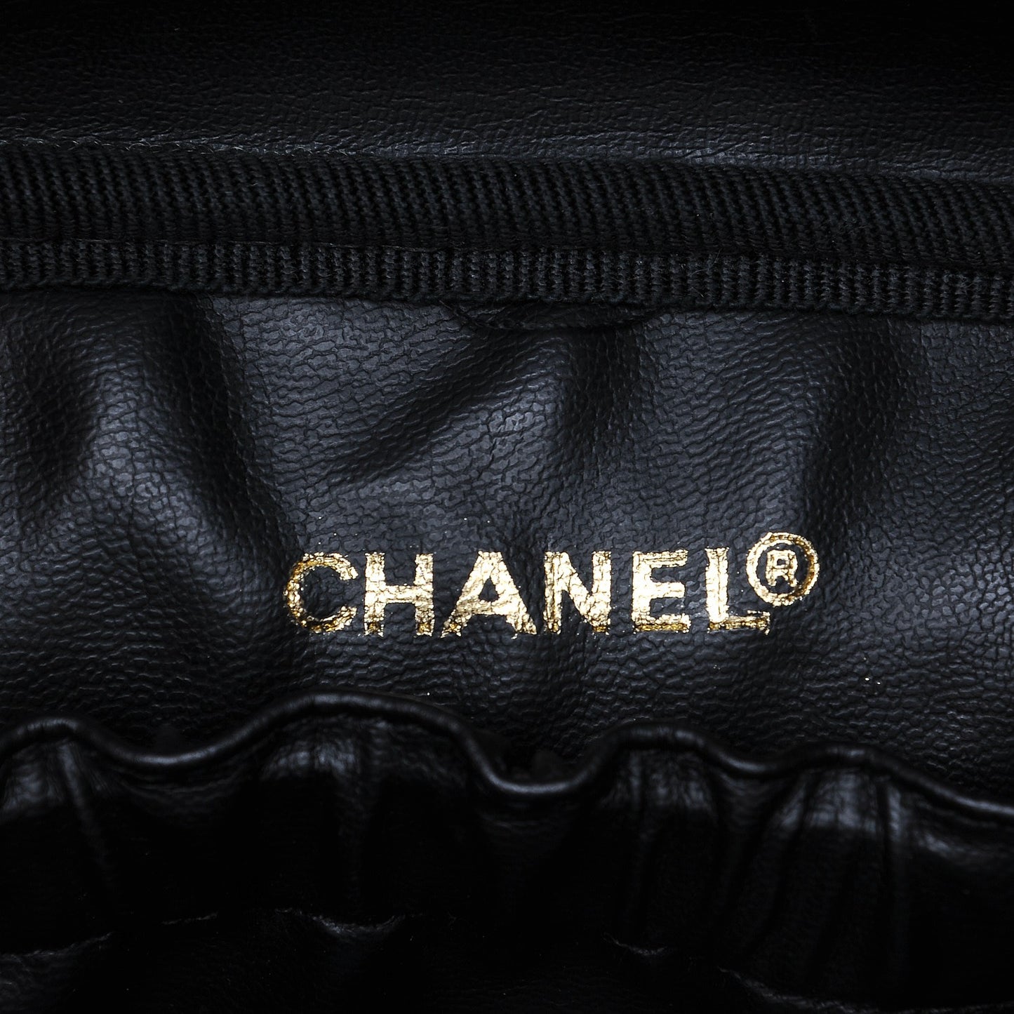 Lambskin Vanity Cosmetic Case Black