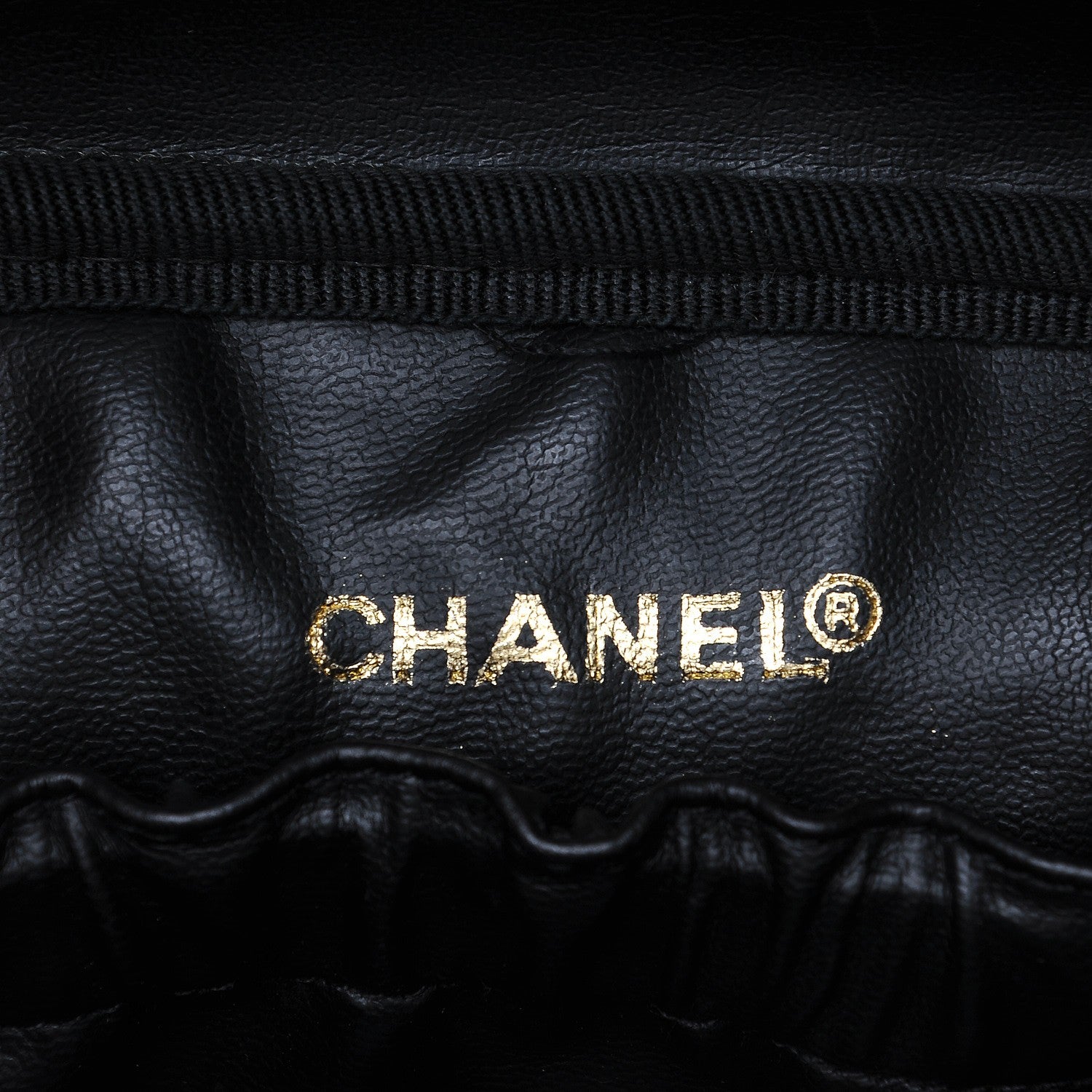 Chanel Lambskin Vanity Cosmetic Case Black 7 of 9