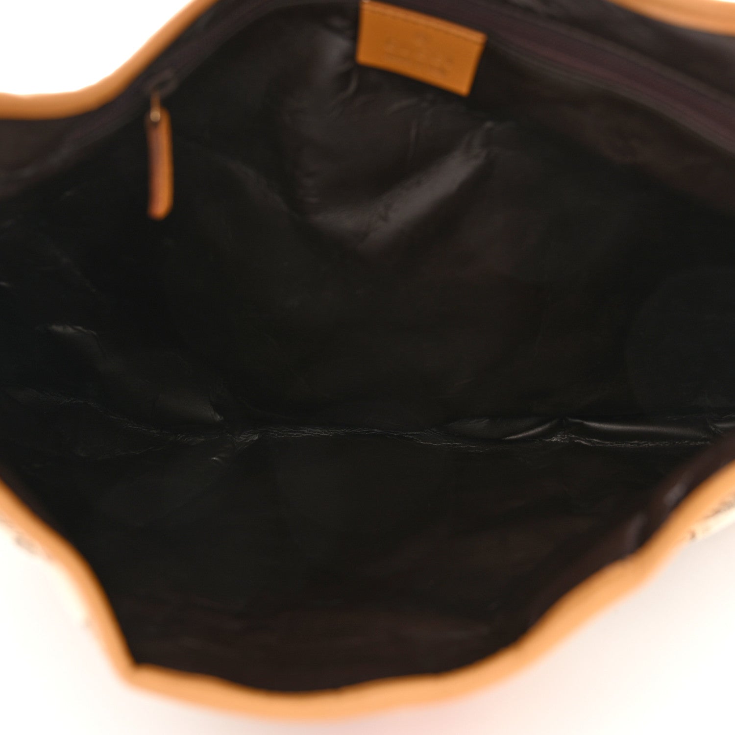 Gucci Monogram Lobster Clasp Jackie O Hobo Red Beige 5 of 8