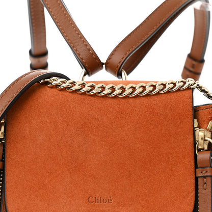 Chloe Suede Calfskin Mini Faye Backpack Tan 8 of 10