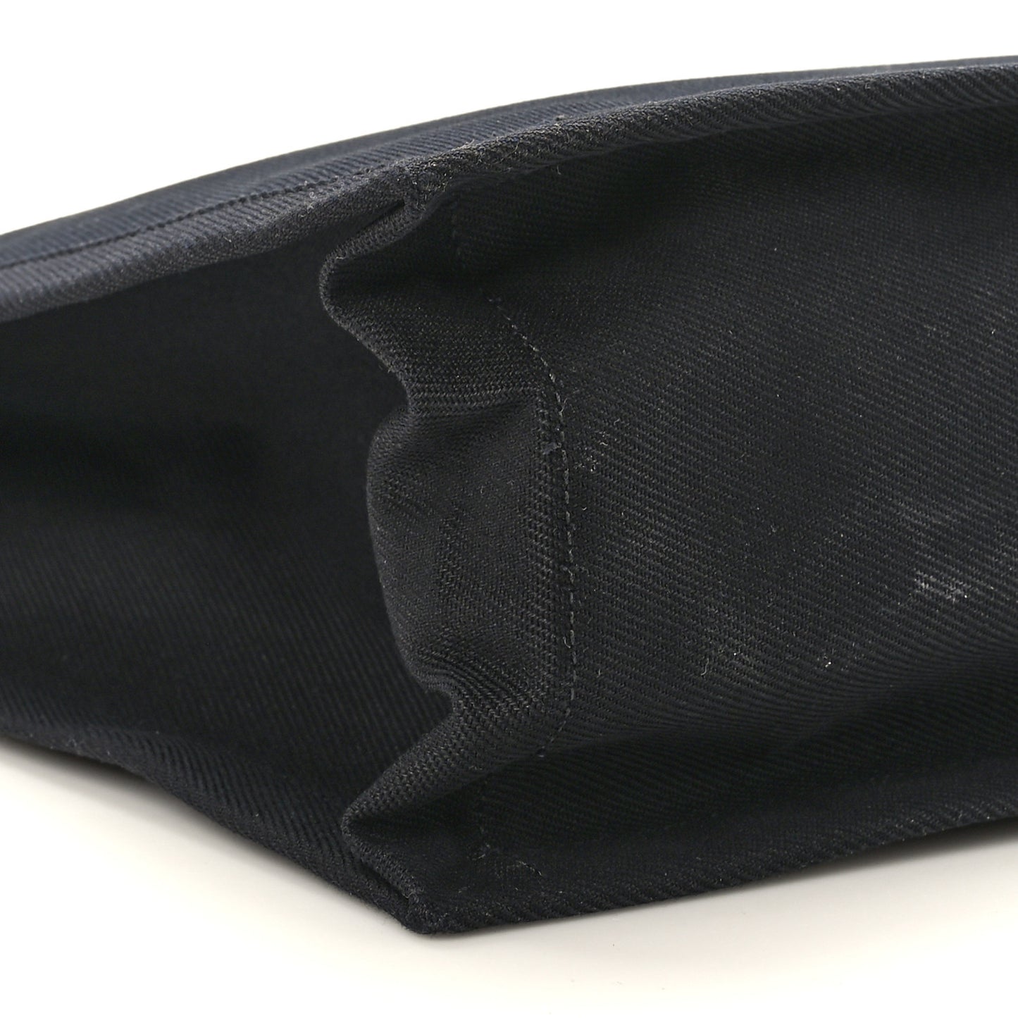 Linen Calfskin Rive Gauche North South Tote Black