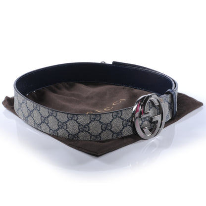 Gucci GG Plus Monogram Belt 90 36 Navy Blue 6 of 6