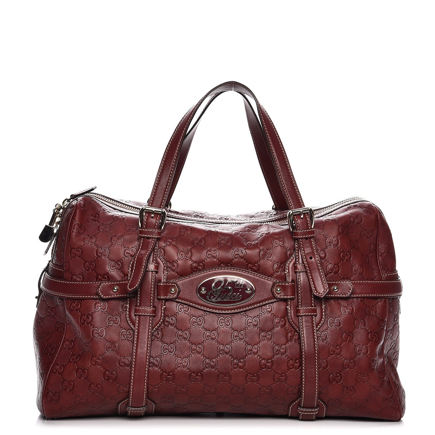 Gucci Guccissima 85th Anniversary Large Boston Rusty Red 1 of 12