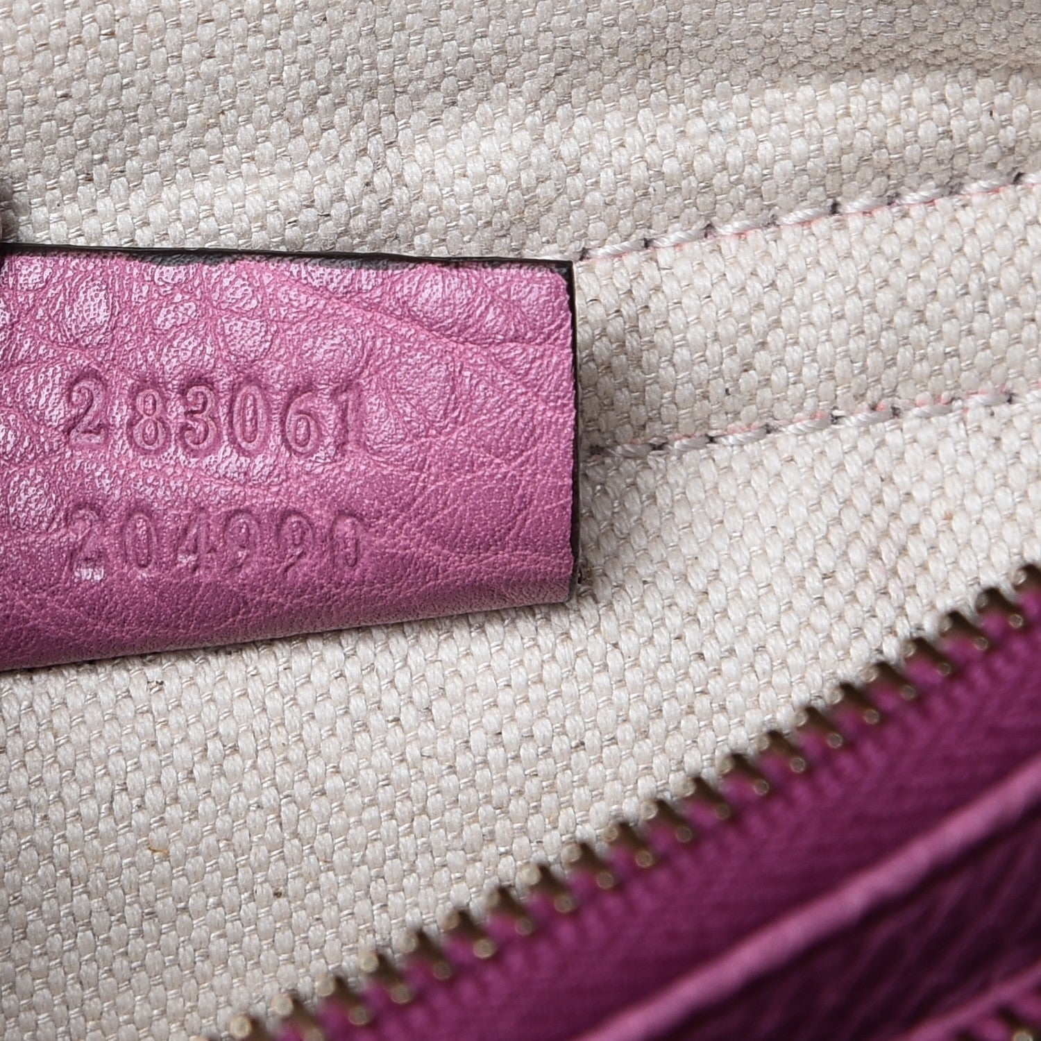 Gucci Pebbled Calfskin Piston Broadway Evening Bag Fresia Rose 7 of 8
