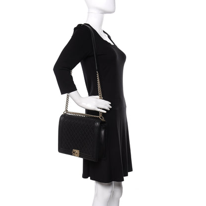 Chanel Calfskin Quilted Large Boy Flap Black 2 of 13