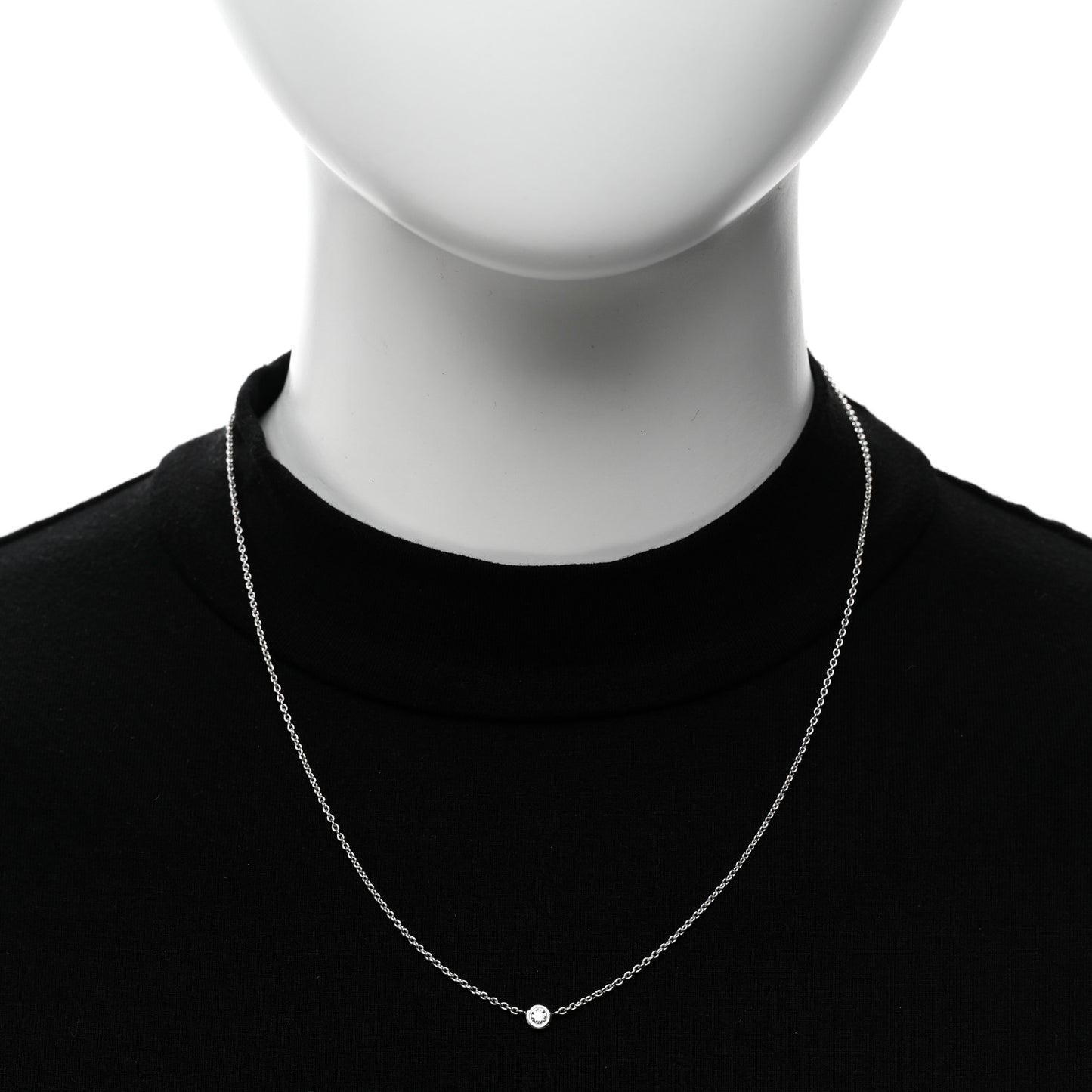 18K White Gold Diamond .10ct Diamonds By The Inch Necklace