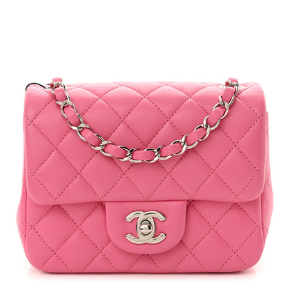 Chanel Lambskin Quilted Mini Square Flap Pink 1 of 10