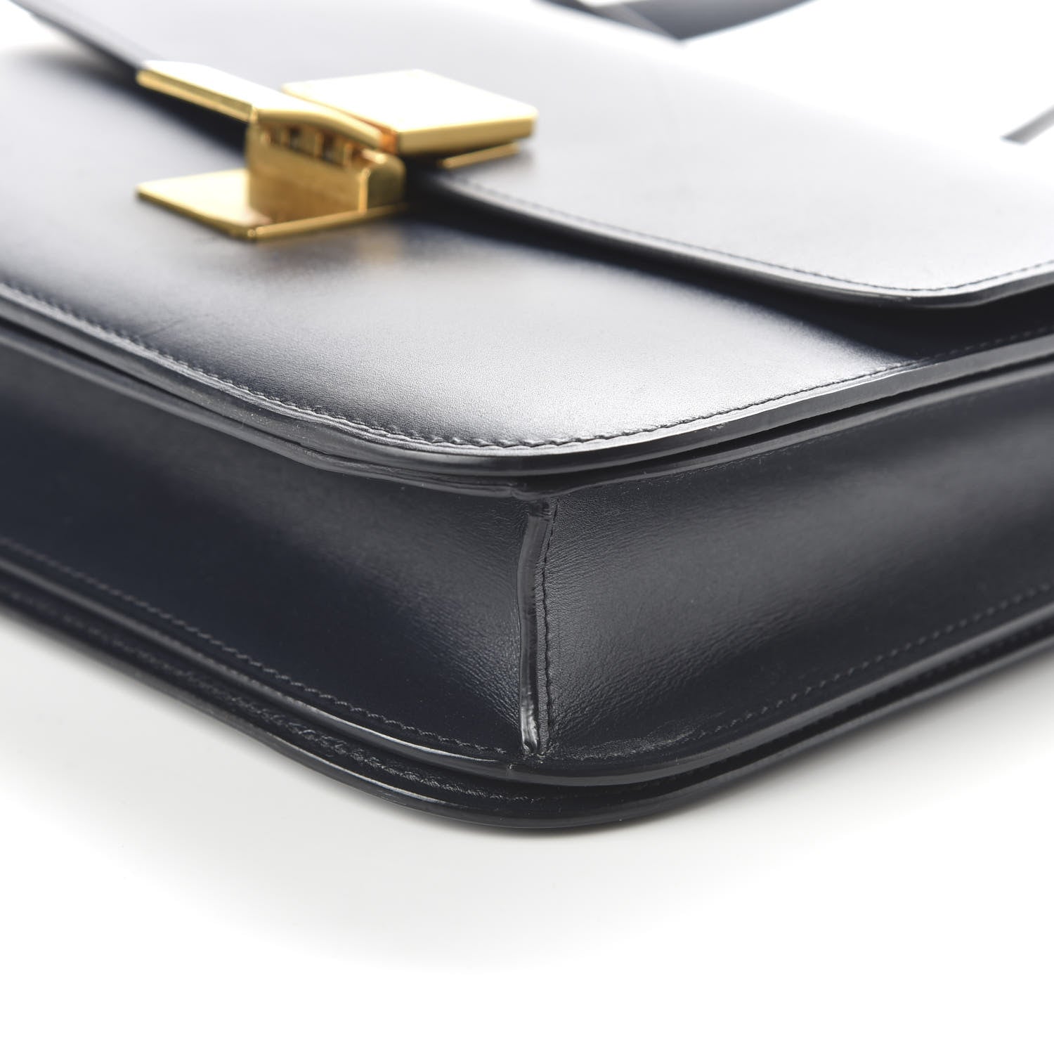 Celine Box Calfskin Medium Classic Box Flap Bag Navy 6 of 10