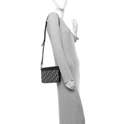 Christian Dior Oblique Smooth Calfskin Messenger Beige Black 2 of 11