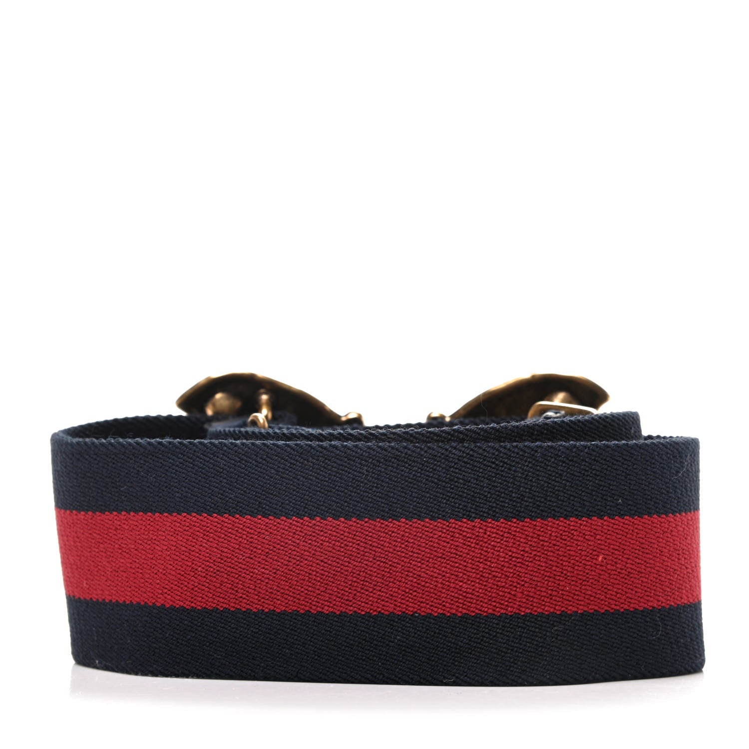 Gucci Nylon Web Embellished Butterfly Belt 95 38 Red Blue 2 of 3