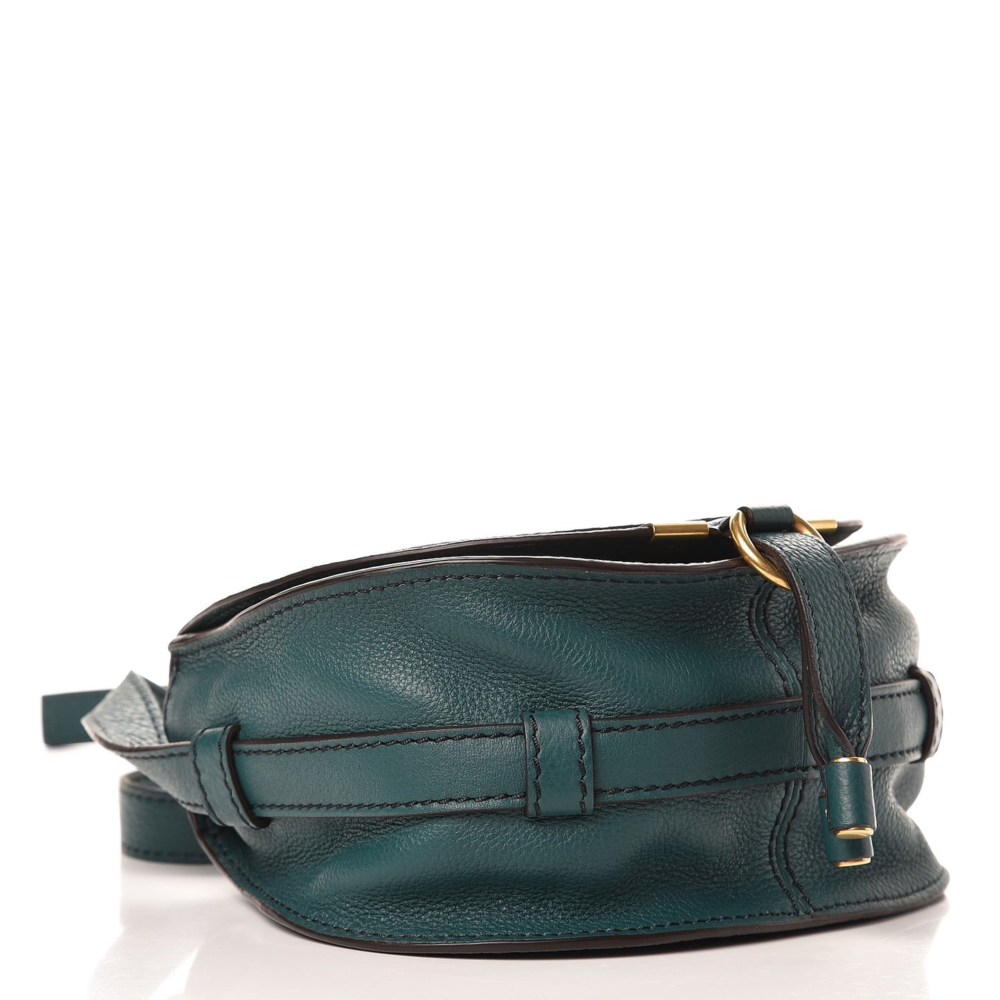 Calfskin Mini Marcie Round Crossbody Bag Teal