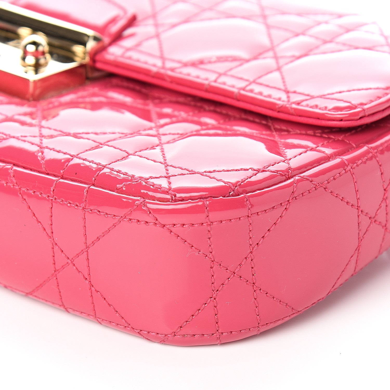 Christian Dior Patent Cannage Miss Dior Promenade Pouch Fuchsia 10 of 10