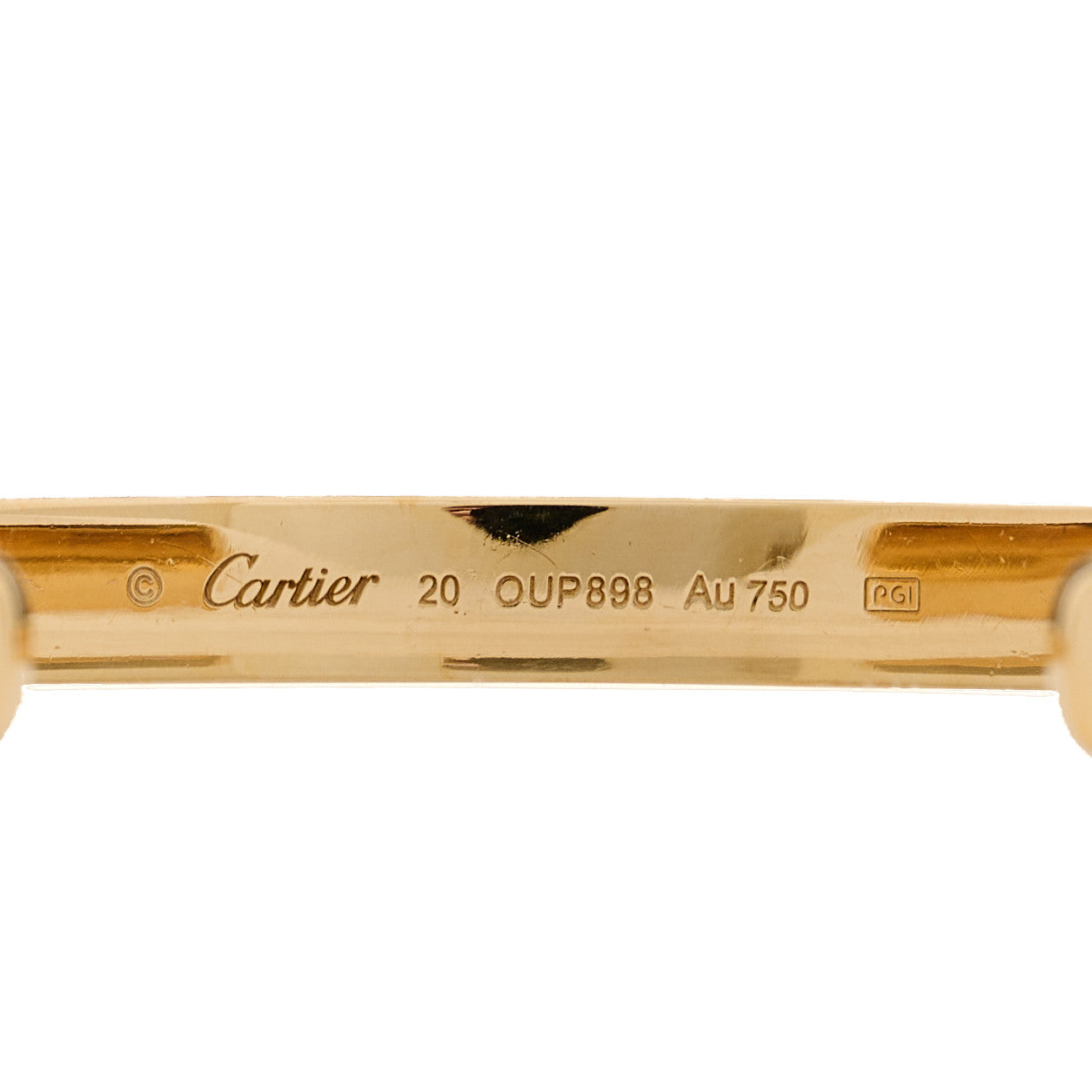 Cartier 18K Yellow Gold LOVE Cuff Bracelet 20 4 of 4