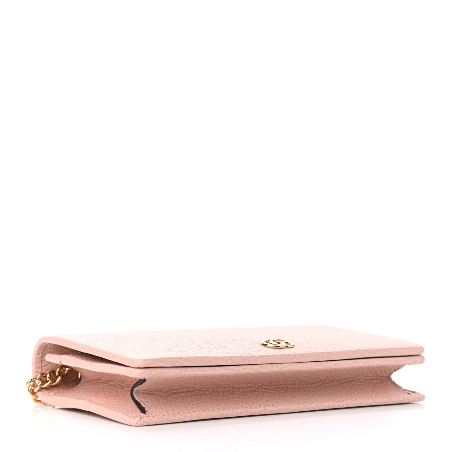 Dollar Calfskin Mini GG Marmont Chain Wallet Perfect Pink