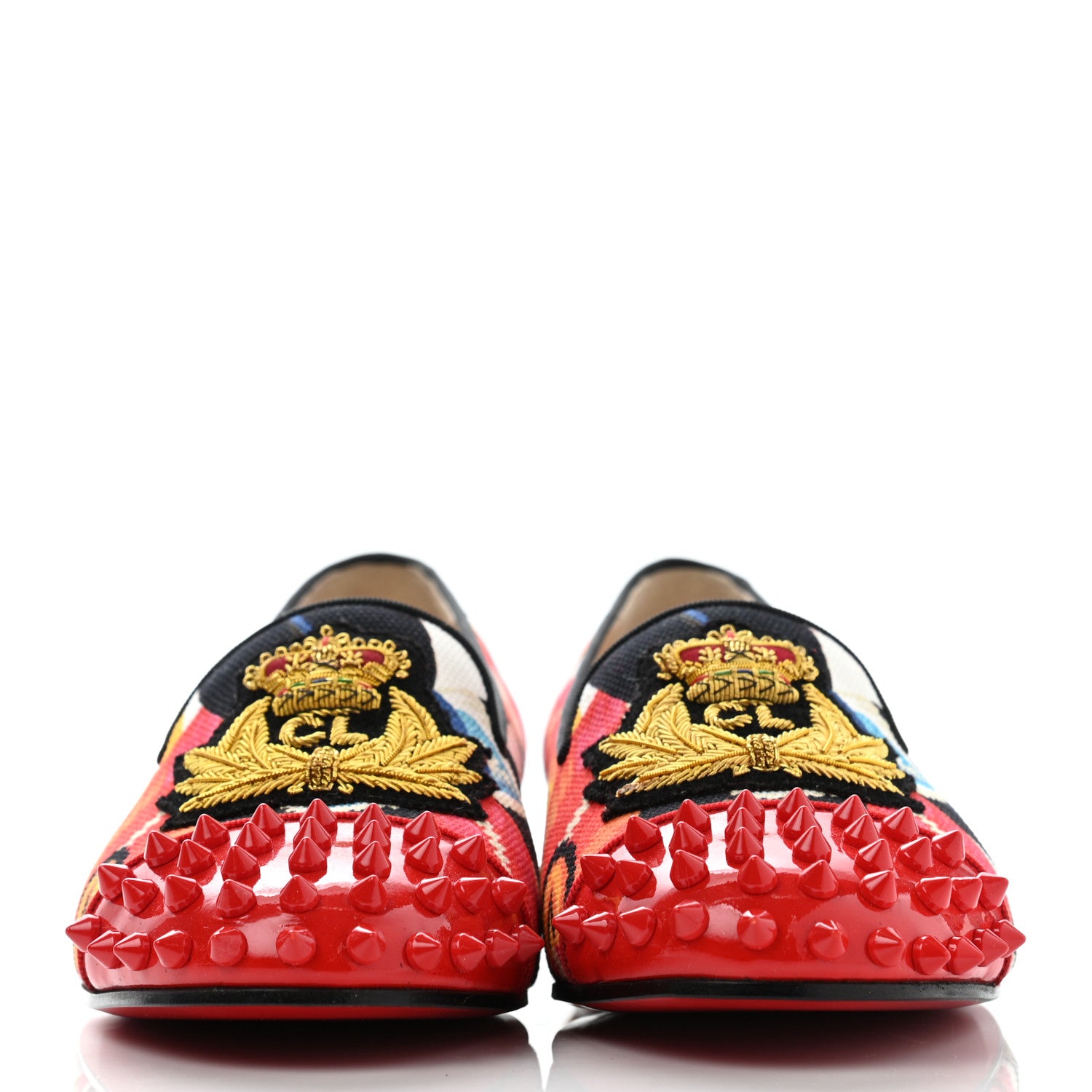 Christian Louboutin Patent Hawaii Intern Flat Loafers 35.5 Multicolor 2 of 9