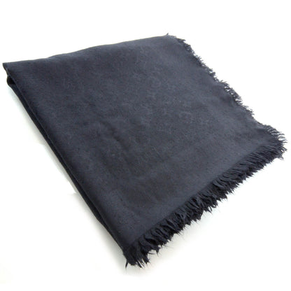 Louis Vuitton Silk Wool Monogram Shawl Black 2 of 5