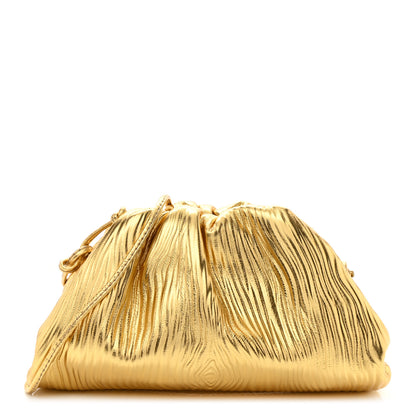 Bottega Veneta Metallic Bark Calfskin The Mini Pouch Gold 1 of 10