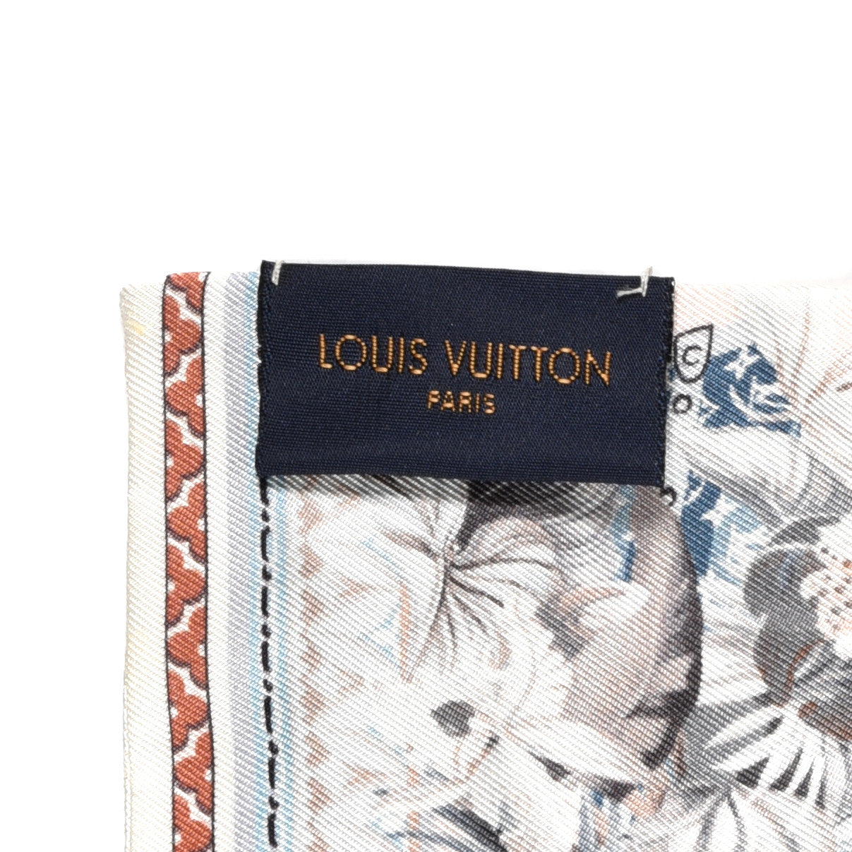 Louis Vuitton Silk Voyage Extraordinaire Bandeau Blue Grey 3 of 5