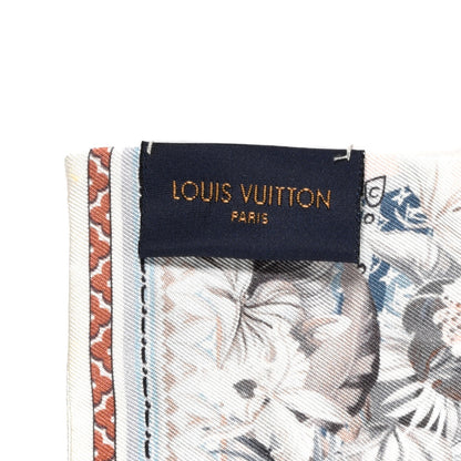 Louis Vuitton Silk Voyage Extraordinaire Bandeau Blue Grey 3 of 5