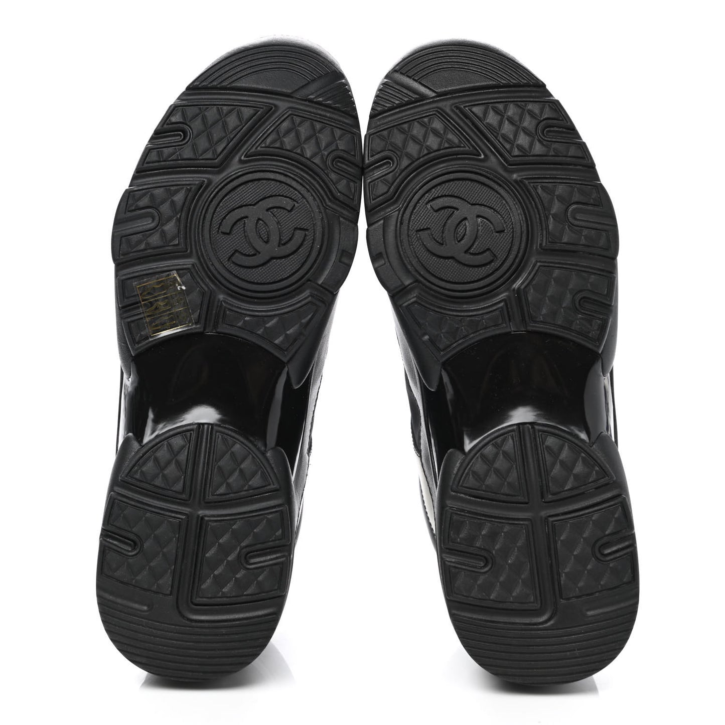 Calfskin Lambskin CC Sneakers 39 Black