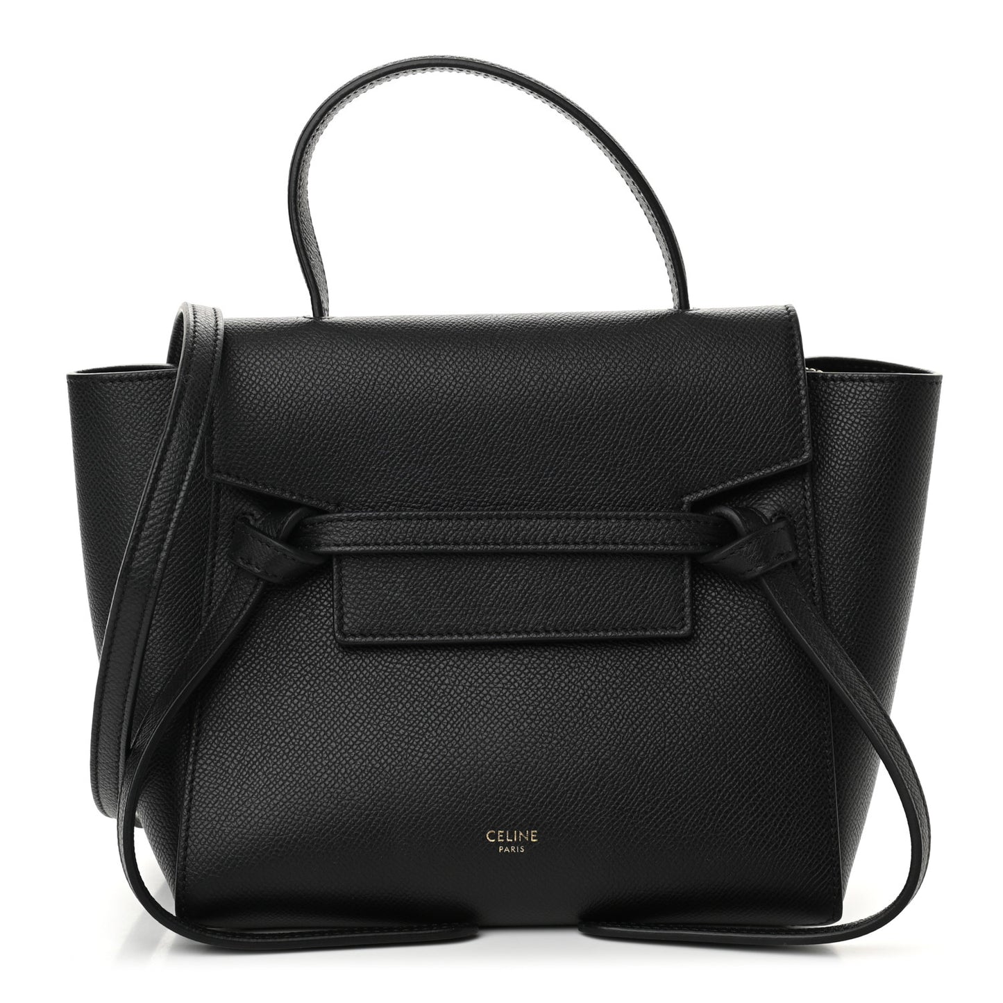 Grained Calfskin Nano Belt Bag Black