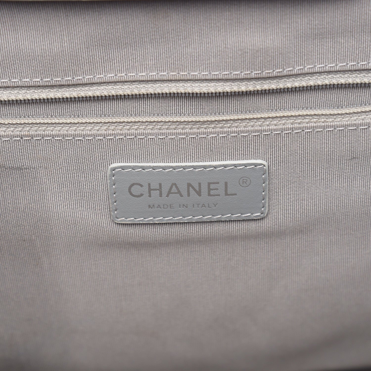Chanel Calfskin Quilted Large Easy Shopping Tote Grey 5 of 12