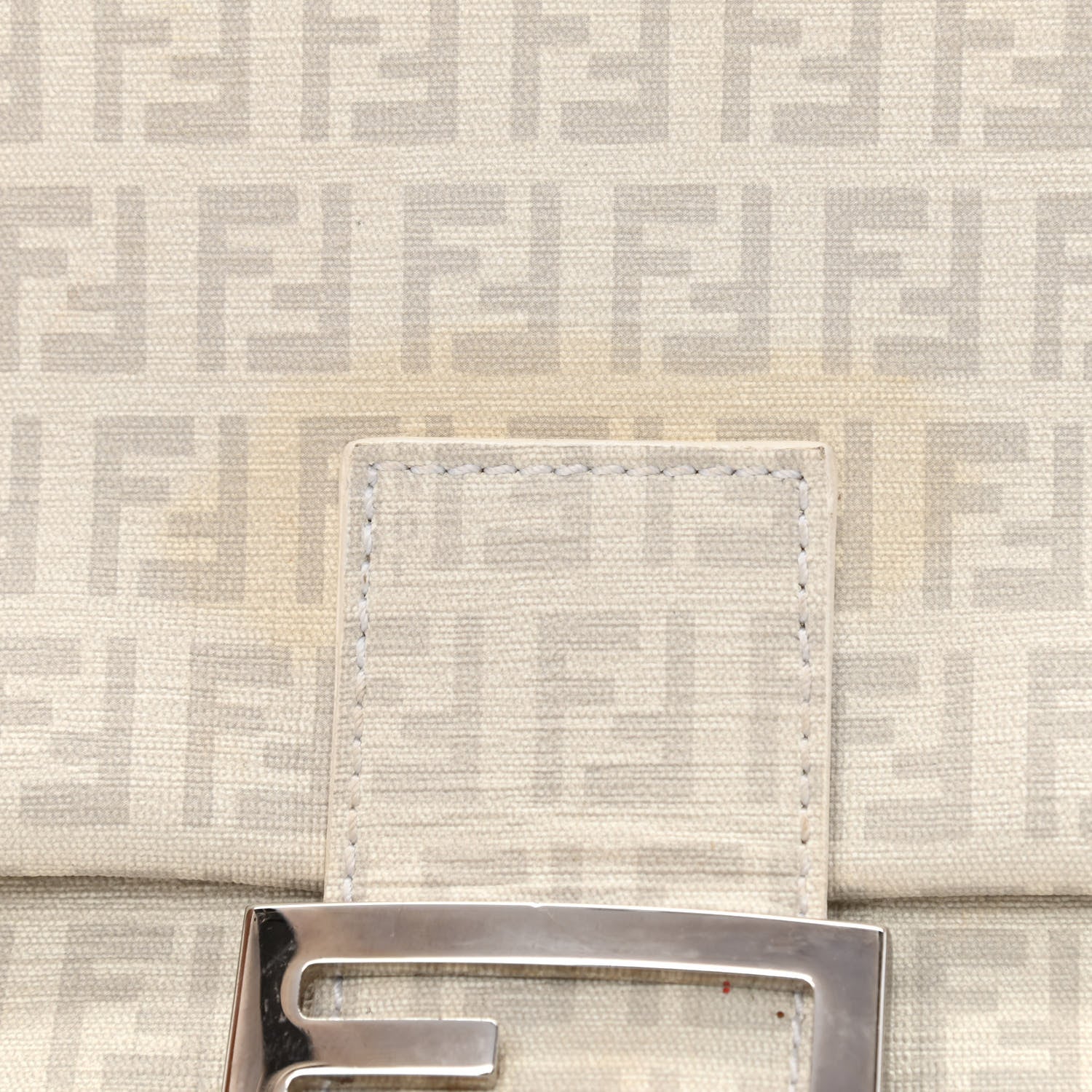 Fendi Zucchino Spalmati Forever Mama Baguette White 11 of 12