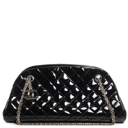 Chanel Patent Quilted Medium Just Mademoiselle Black 1 of 8