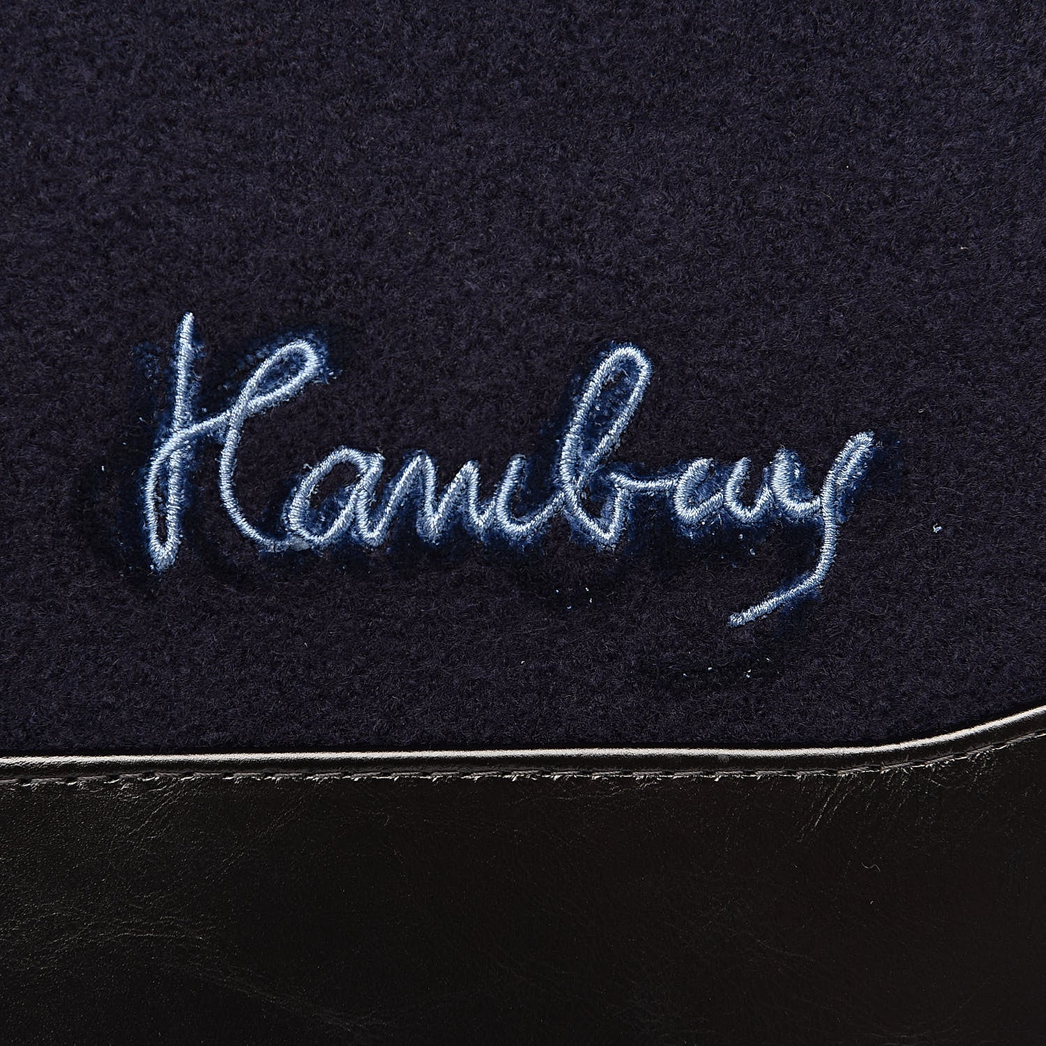 Chanel Wool Embroidered Medium Gabrielle Hobo Dark Navy Blue 9 of 11