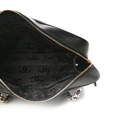 Chanel Caviar Chevron Quilted Camera Case Black 5 of 13