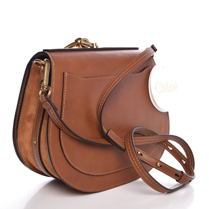 Chloe Calfskin Suede Medium Nile Bracelet Bag Caramel 3 of 8