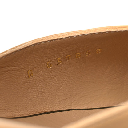 Chanel Shiny Goatskin Mary Jane Flats 38.5 Beige Black 8 of 9