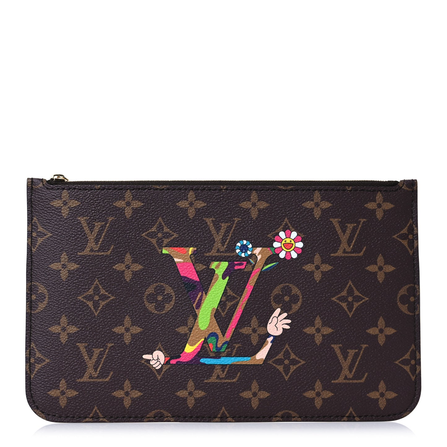 LV X TM Monogram Flowers Neverfull Pochette