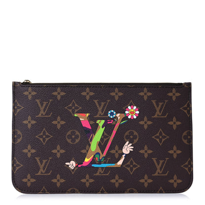 Louis Vuitton LV X TM Monogram Flowers Neverfull Pochette 1 of 8