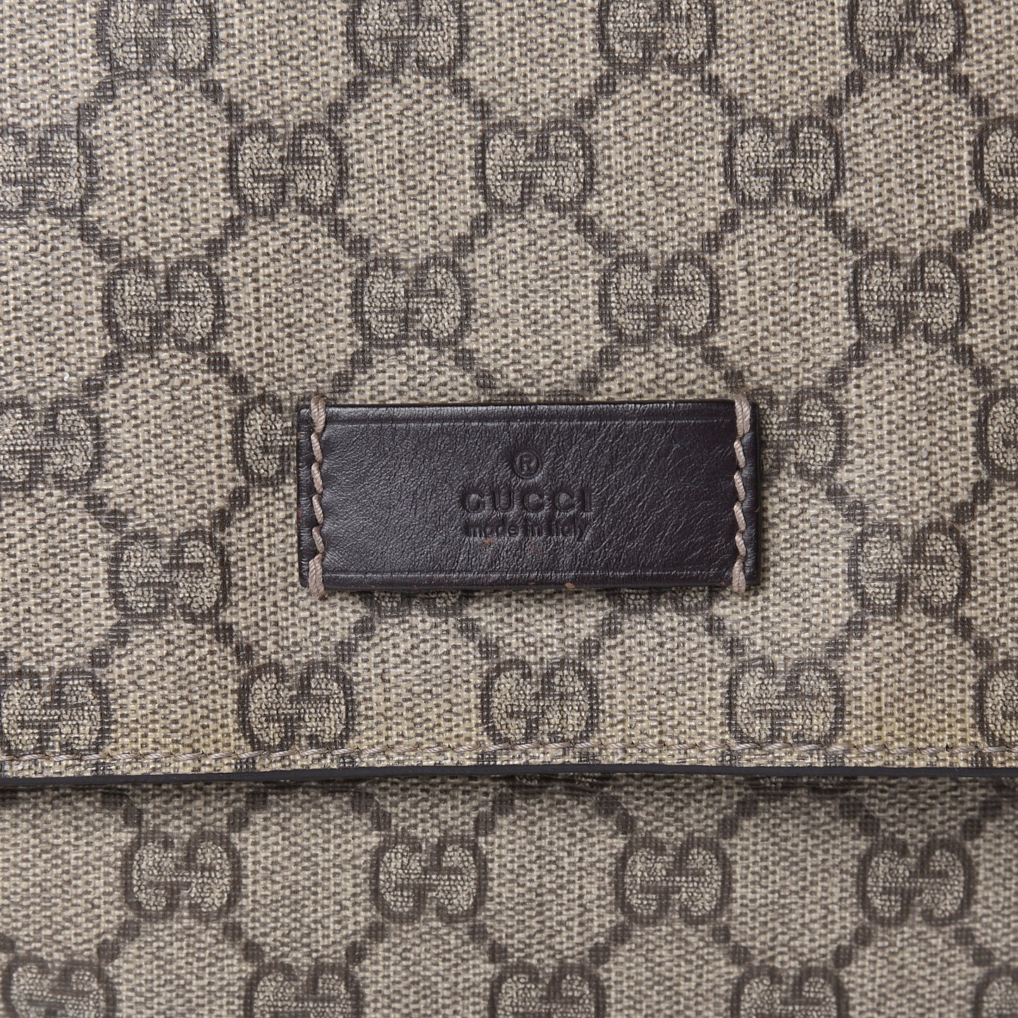 GG Plus Monogram Messenger Diaper Bag Dark Brown