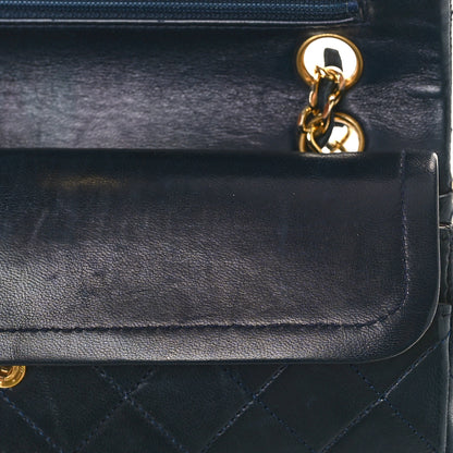 Chanel Lambskin Quilted Small Double Flap Navy 13 of 14