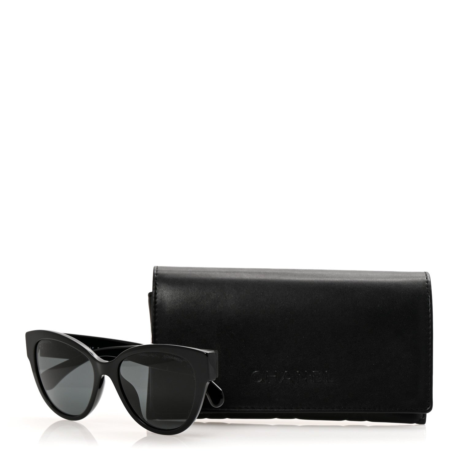 Chanel Acetate Enamel Heart Butterfly Sunglasses 5477-A Black 8 of 8