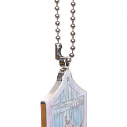 Chanel Enamel Circus Tent Bag Charm Pink Blue Silver 4 of 4