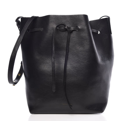 Mansur Gavriel Vegetable Tanned Calfskin Bucket Bag Black 3 of 12