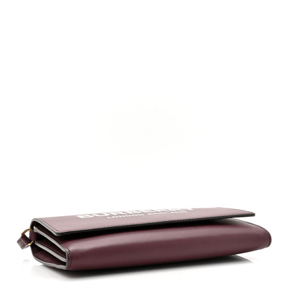 Burberry Calfskin Logo Hazelmere Wallet With Detachable Strap Deep Maroon 4 of 10