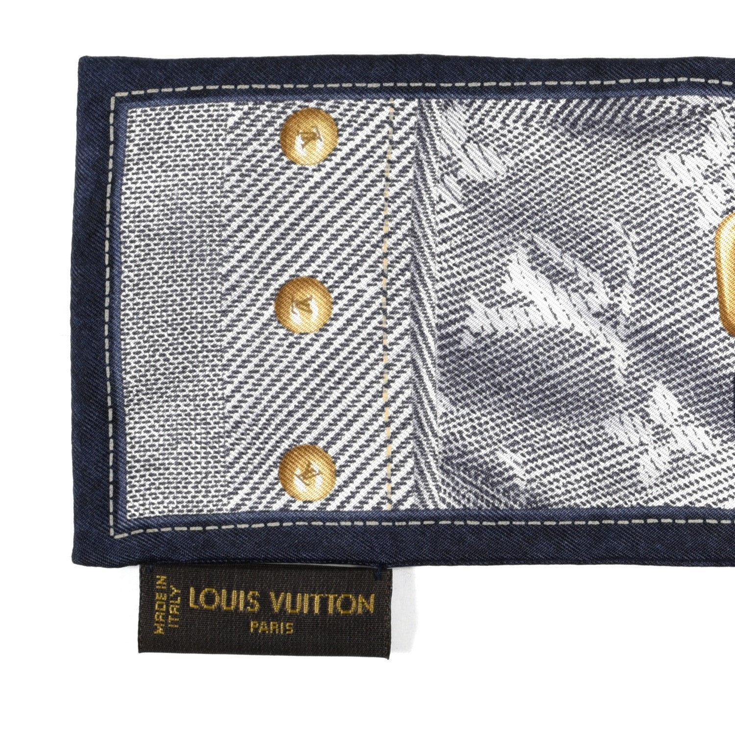 Louis Vuitton Silk Monogram New Denim Bandeau Marine 3 of 3
